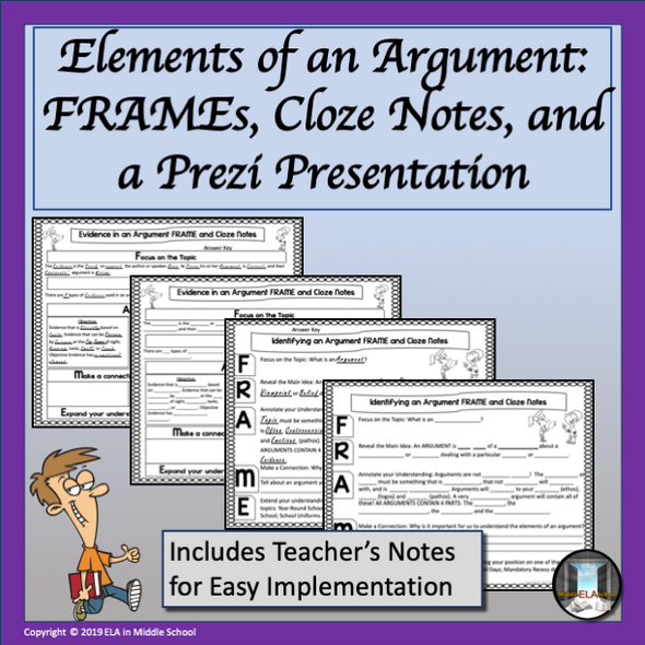 Elements in an Argument: FRAMEs, CLOZE Notes and Prezi